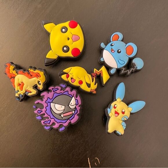 Set of 6 Pokémon shoe charms for crocs - Picture 1 of 5